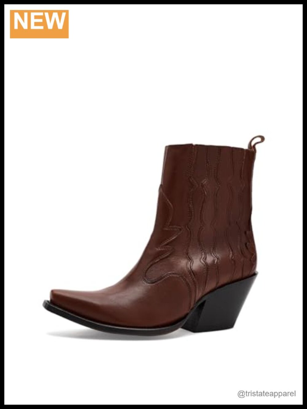 Ankle Boots with Leather Upper and Square Toe